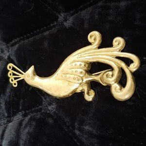 Sterling silver peacock 🦚  brooch.